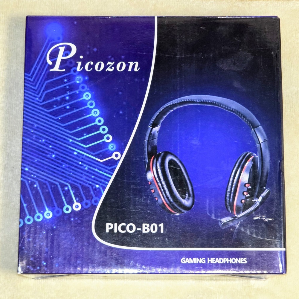 Picozon PICO-B01 Gaming Headphones Wired 3.5mm Jack Mic Black Red PS4 PC Mac